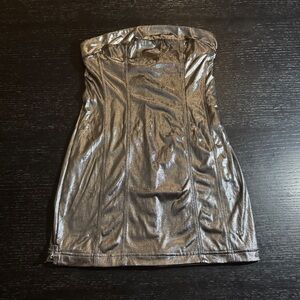 Urban Outfitters Metallic Silver Mini Dress